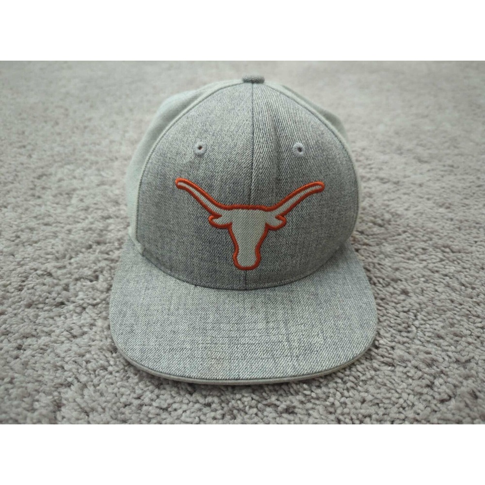 Texas Longhorns Hat Cap Mens‎ OSFA Longhorn Headwear Snapback Gray